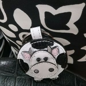 Coach Cow leather haircalf key ring - RARE